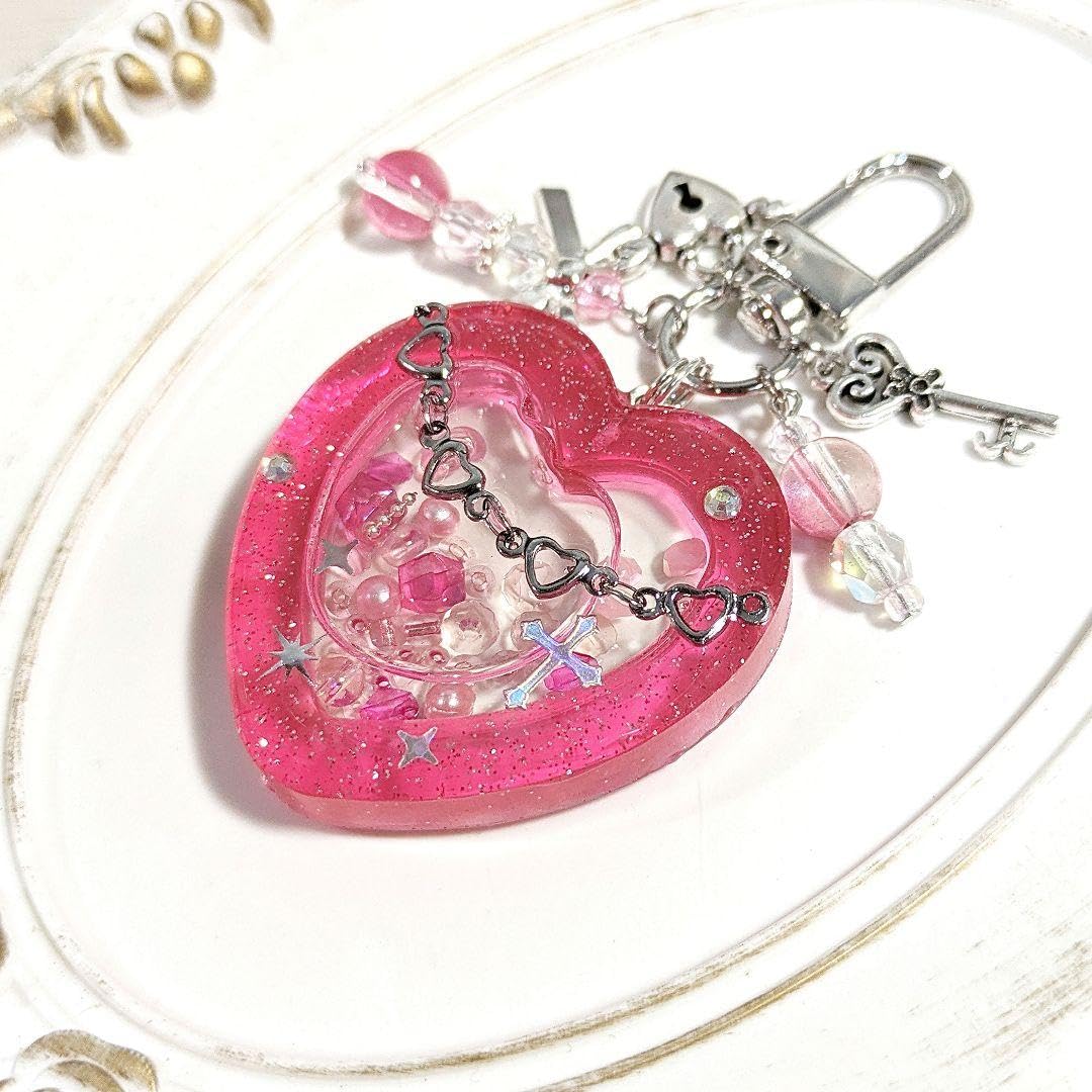 Amazon.co.jp: ハートシェイカー ピンク×シルバー ハートチェーン